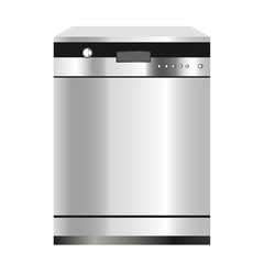 Dishwasher. Home appliances isolated on a white background. Vector graphics.