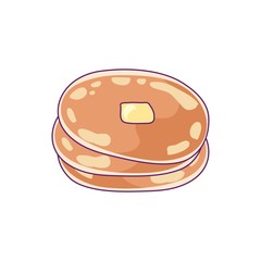 delicious pancake fresh isolated icon