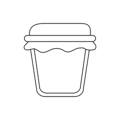 delicious bottle of honey isolated icon