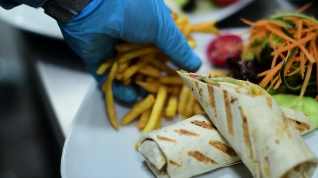 Quesadilla Making Process in slow motion and normal shot