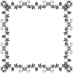 Beautiful floral frame element, shape art unique, for elegant card. Vector