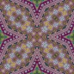 Colorful abstract kaleidoscope or endless pattern