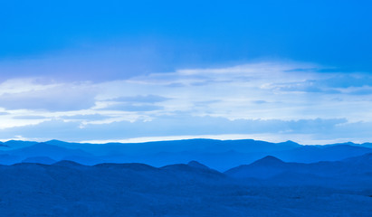 Mountain Landscape, with a blue misty haze