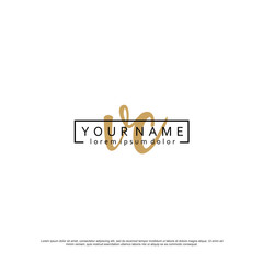 Initial V C VC elegant logo template vector