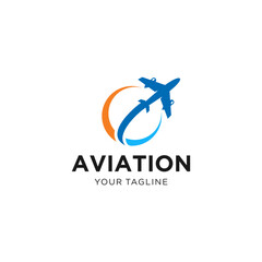 Aviation Logo Design Vector Template