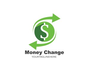 money changer logo icon vector illustration