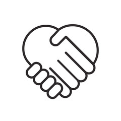 handshake icon vector design  illustration
