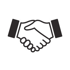 handshake icon vector design  illustration