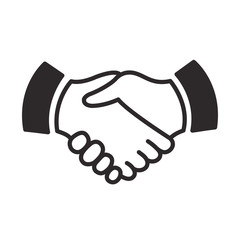 handshake icon vector design  illustration