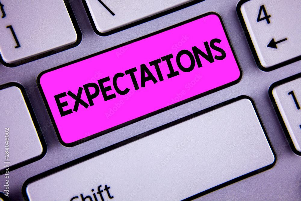 Poster conceptual hand writing showing expectations. business photo showcasing huge sales in equity market 
