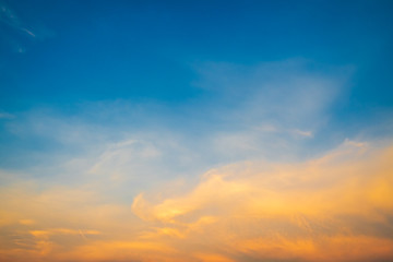 Sunset sky for background,sunrise sky and cloud at morning,nature for design art work.