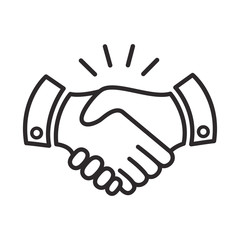 handshake icon vector design  illustration