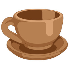 Vector realistic 3d kitchen tool glass brown color