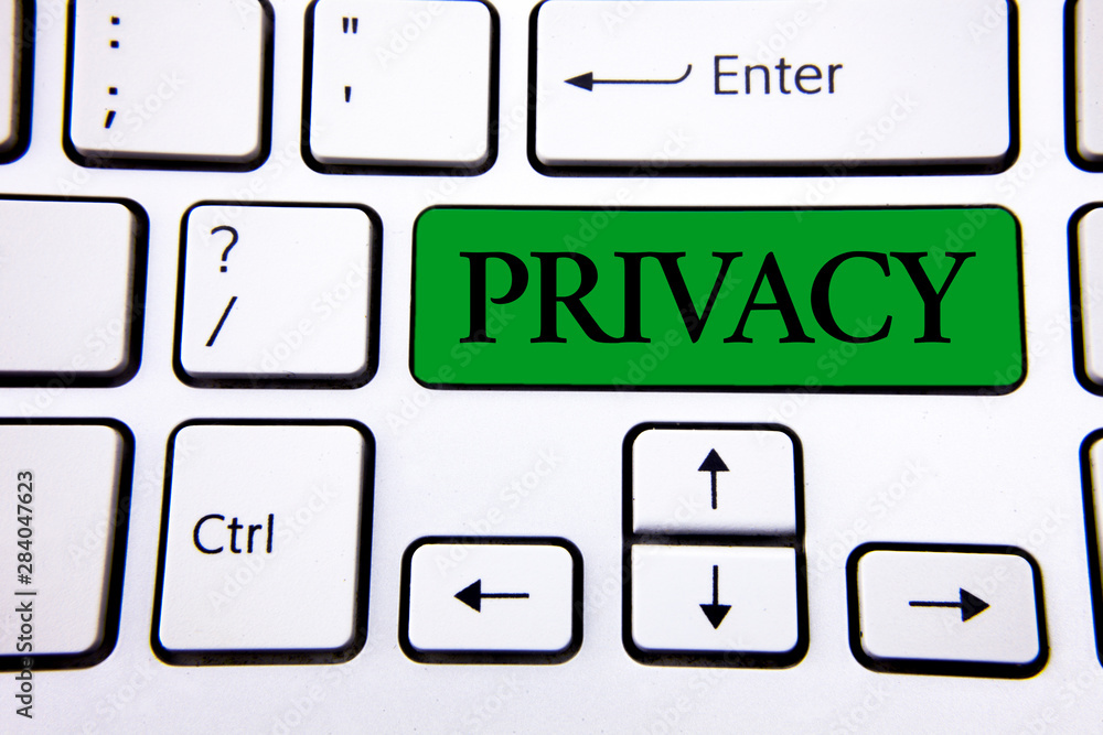 Poster handwriting text writing privacy. concept meaning right to keep personal matters and information as 
