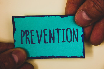 Words writing texts Prevention. Business concept for Stopping something from happening Healthcare...