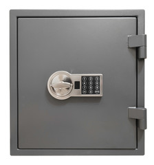 Small safe box isolated with clipping path included
