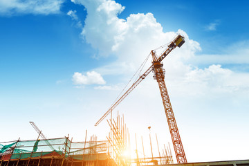 Skyscraper construction site