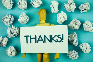 Writing note showing Thanks Motivational Call. Business photo showcasing Appreciation greeting...
