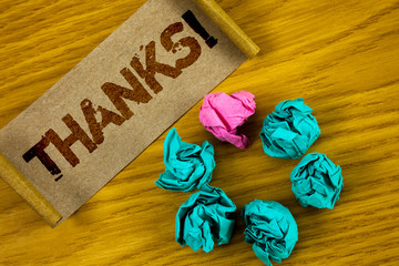 Handwriting text writing Thanks Motivational Call. Concept meaning Appreciation greeting...