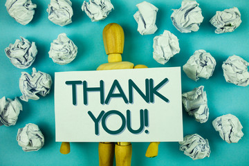 Writing note showing Thank You Motivational Call. Business photo showcasing Appreciation greeting...