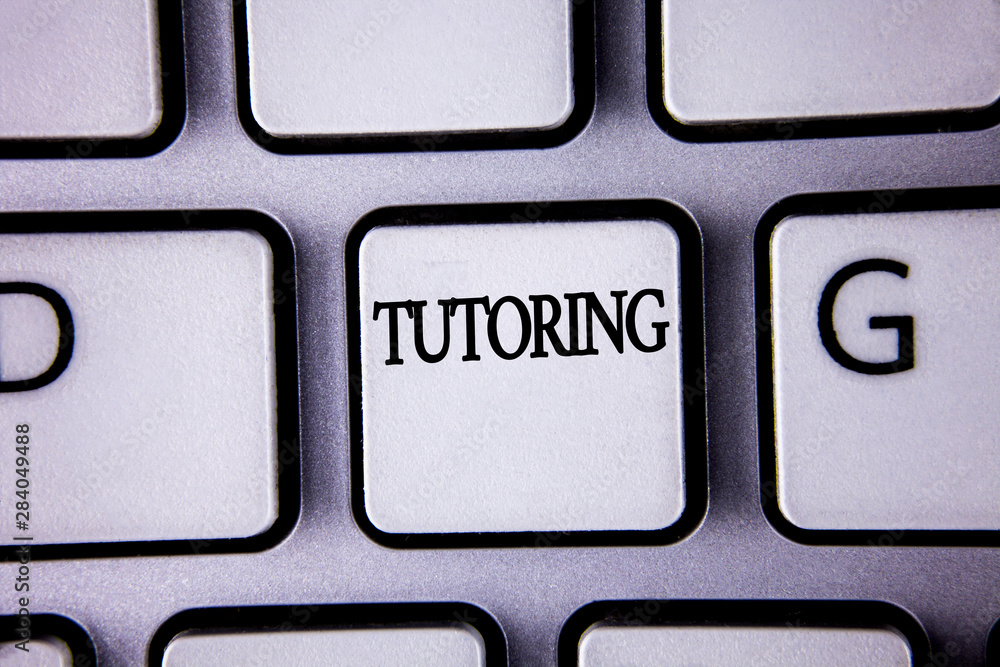 Poster text sign showing tutoring. conceptual photo mentoring teaching instructing preparing supporting giv