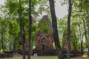 Hin Ku Suan Taeng Castle in the historical park at Buriram, one of the most important tourist attractions in Thailand.