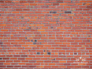 Red Brick Wall with Mortar good for backgrounds