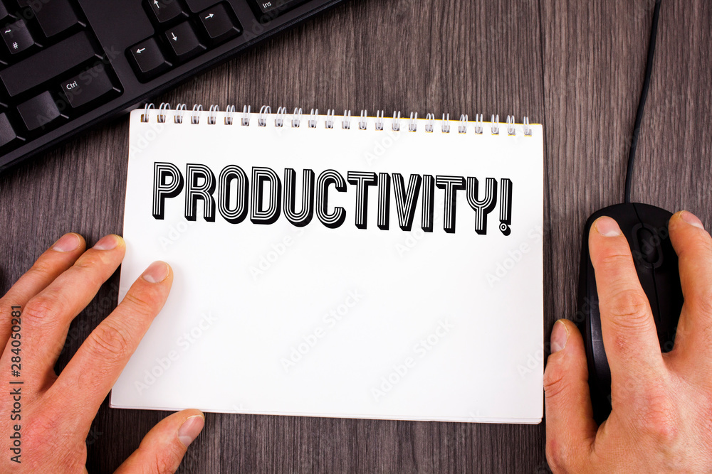 Poster writing note showing productivity motivational call. business photo showcasing effective work great 