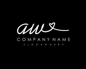 A Initial handwriting logo vector