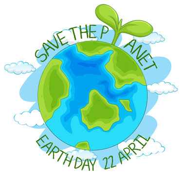 Save the planet earth poster