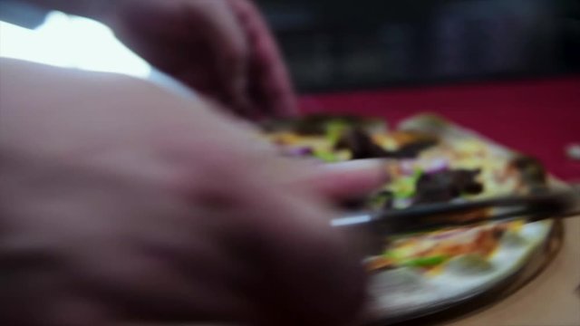 Pizza Making Process in slow motion and normal shot