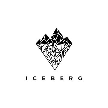 iceberg logo design vector template