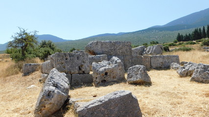 Ruins of the ancient city of Plataea, in Boeotia, Greece