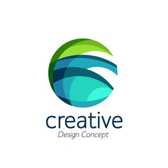 creative abstract colorful circle logo template