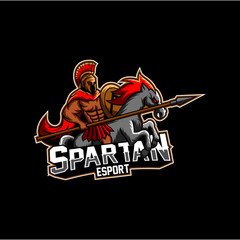 Spartan vector logo, spartan esport emblem