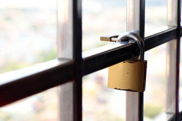 Padlocks on a fence in Tamil nadu made of copper