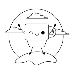 cute cup ceramic kawaii style