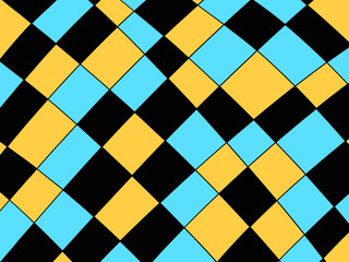 추상적인 컬러 패턴 배경, 검정, 파랑, 노랑