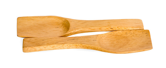 wooden spoon isolated on white background