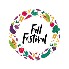 Fall festival vector banner template