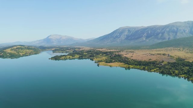 Reservoir lake Peruca at the river Cetina, Croatia