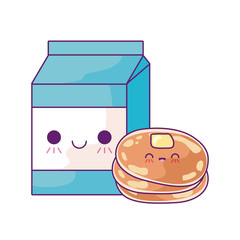 fresh pancakes with box milk kawaii style