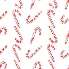 Candy seamless christmas pattern. Vector winter holidays print for textile, wallpaper, fabric.