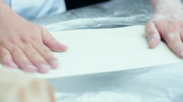 Pizza Making Process in slow motion and normal shot