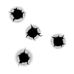 Bullet holes isolated