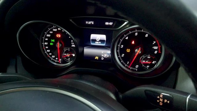 Speedometer and tachometer with additional instruments