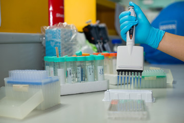 Lab technician blood group test,malaria test