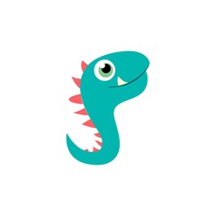 Fototapeta premium Cartoon flat monsters icon. Colorful kids toy cute monster. Vector