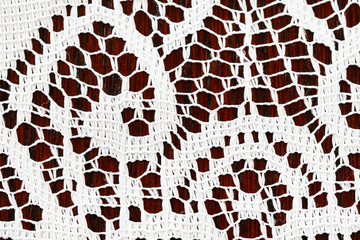 White lace background.