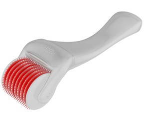 Derma roller on white background.3D Rendering